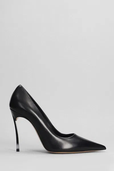 Casadei Superblade Leather Pumps In Black