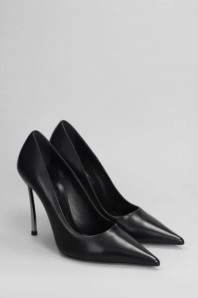 Casadei Superblade Leather Pumps In Black