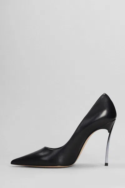 Casadei Superblade Leather Pumps In Black