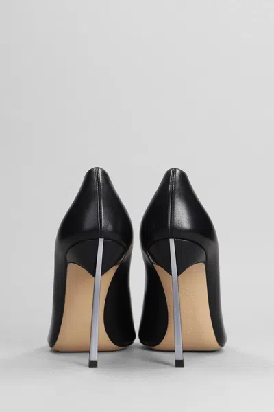 Casadei Superblade Leather Pumps In Black