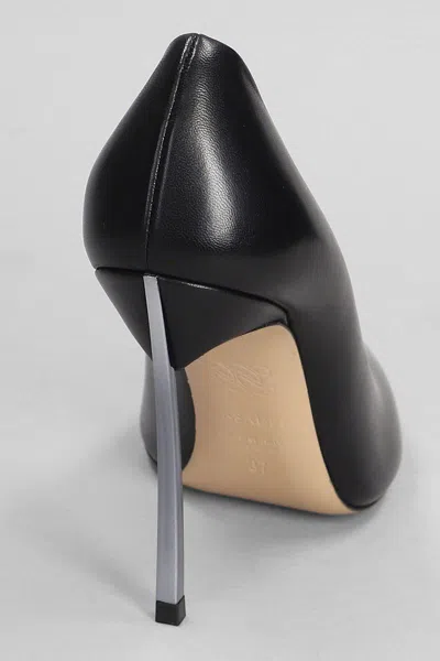 Casadei Superblade Leather Pumps In Black