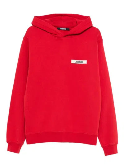 Jacquemus Le Sweatshirt Gros Grain In Red