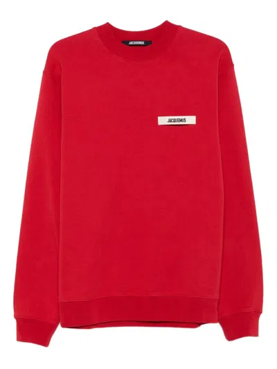 Jacquemus Le Sweatshirt Gros Grain In Red
