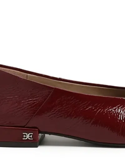 Sam Edelman Kasey Square-toe Ballet Flats In Red