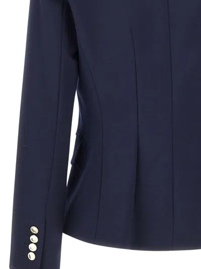 Marella Double-breasted Button Blazer In Blue