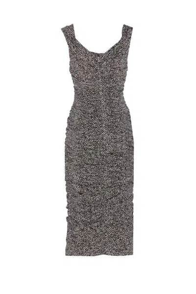 Dolce & Gabbana Dolce&gabbana Women Silk Dress In Gray