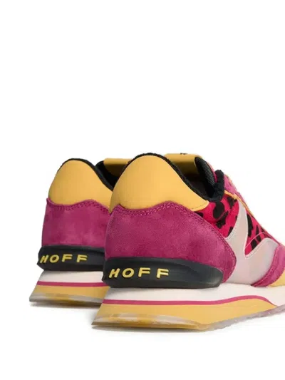 Hoff Lady Art Leopard-print Panelled Sneakers In Pink