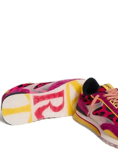 Hoff Lady Art Leopard-print Panelled Sneakers In Pink