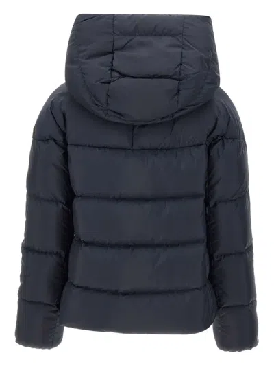 Peuterey Wraparound-hood Quilted Jacket In Blue