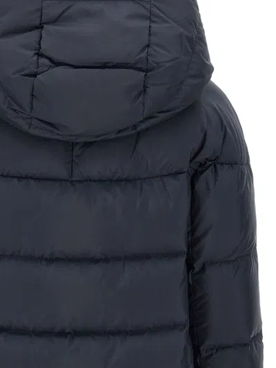 Peuterey Wraparound-hood Quilted Jacket In Blue