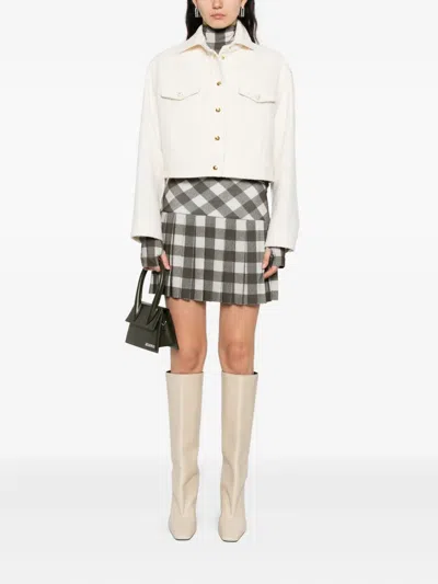 Pinko 'gelato' Trucker Jacket In White