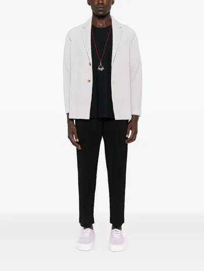 Issey Miyake Single-breasted Technical-pleated Blazer In Gray