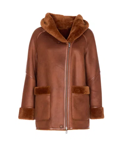 Urbancode Reversible Faux Fur Jacket In Brown