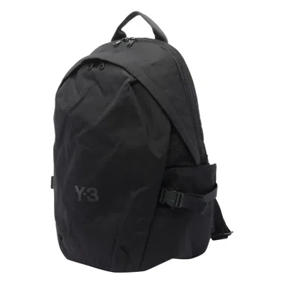 Y-3 Functional Cordura Backpack With Embossed Logo And Adjustable Features In Black