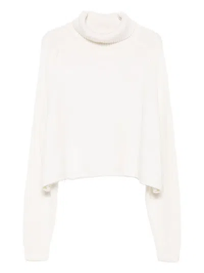 Lisa Yang Turtleneck Cropped Sweater In Neutral