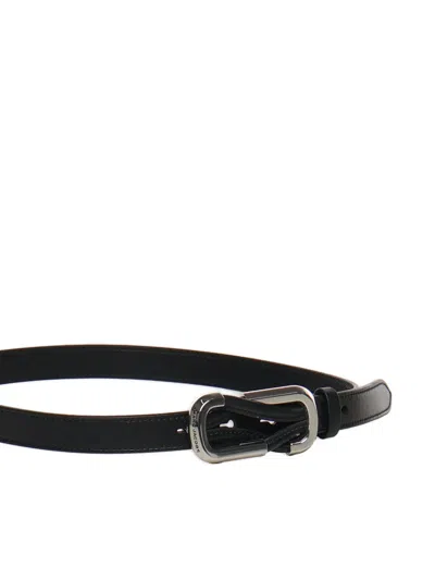 Marc Jacobs Leather Belt In Black