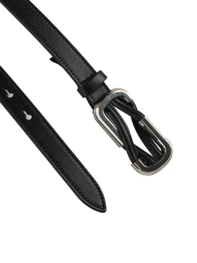 Marc Jacobs Leather Belt In Black