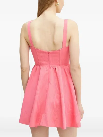 Bardot Corset-detail Skater Mini Dress In Pink