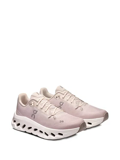 On Casual Sneakers With Mesh Upper And Rubber Outsole In Pink