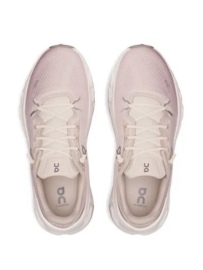 On Casual Sneakers With Mesh Upper And Rubber Outsole In Pink