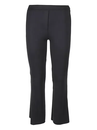 Liviana Conti Elasticated-waistline Flared Trousers In Black