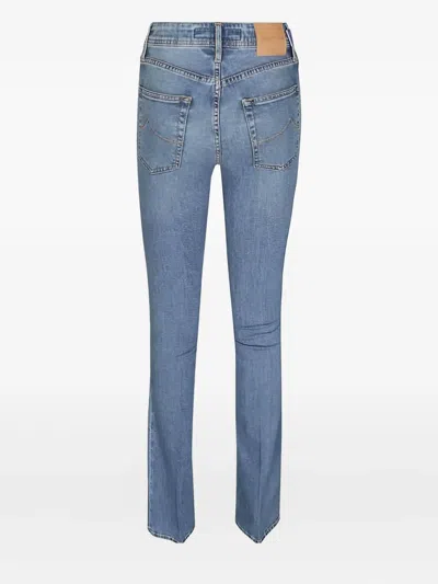 Jacob Cohen Regular Bootcut Jeans Contrast Stitching In Blue