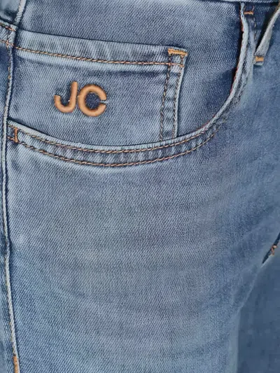 Jacob Cohen Regular Bootcut Jeans Contrast Stitching In Blue