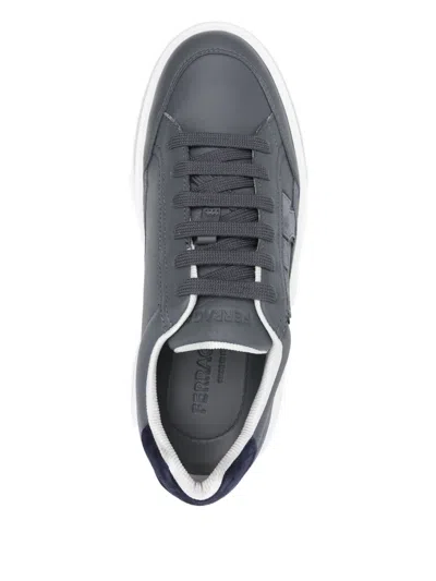 Ferragamo Gancini Low-top Sneaker In Gray