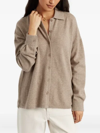 Chinti & Parker Collared Buttoned Top In Brown