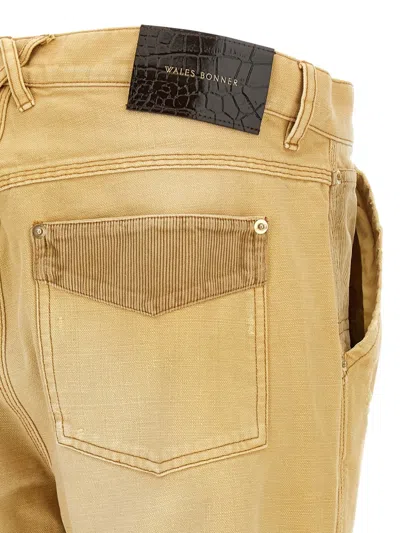 Wales Bonner Japanese Canvas Sierra Straight Trousers In White