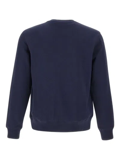 Sun 68 Embroidered-logo Sweatshirt In Blue