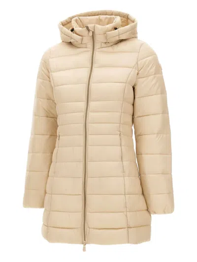Save The Duck Hooded Quilted Jacket In White