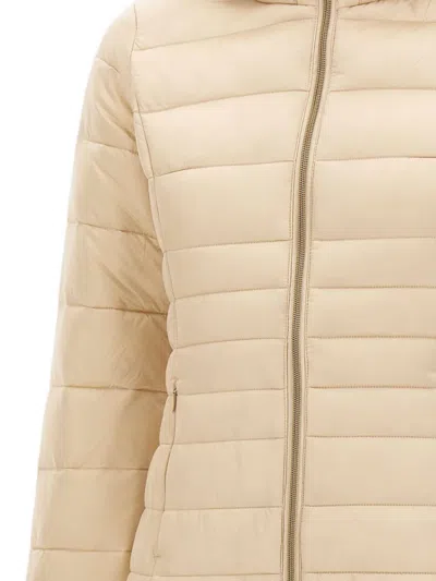 Save The Duck Hooded Quilted Jacket In White
