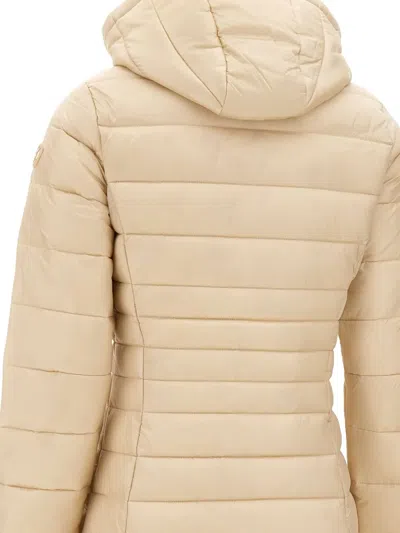 Save The Duck Hooded Quilted Jacket In White