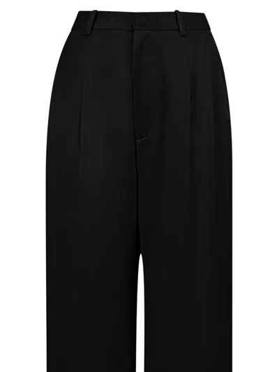 Lapointe Pleated-front Trousers In Black