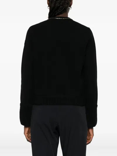 Moncler Quilted Chain-trimmed Puffer Jacket In Black