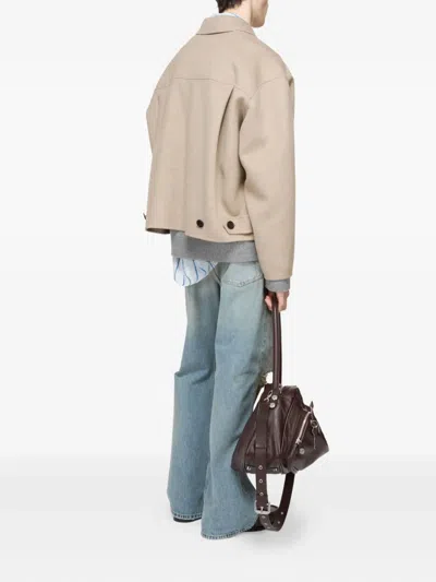 Acne Studios Zip-front Jacket In Neutral