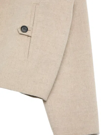 Acne Studios Zip-front Jacket In Neutral