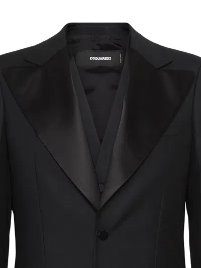 Dsquared2 70's Tuxedo Suit In Black
