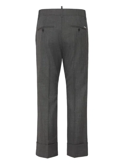 Dsquared2 Wool Trousers In Gray