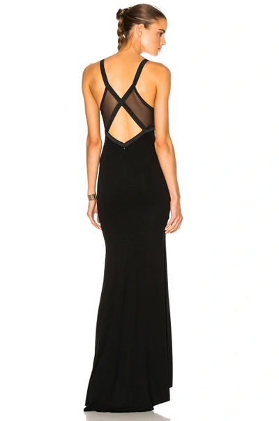 Alexandre Vauthier Stretch Jersey Gown In Black