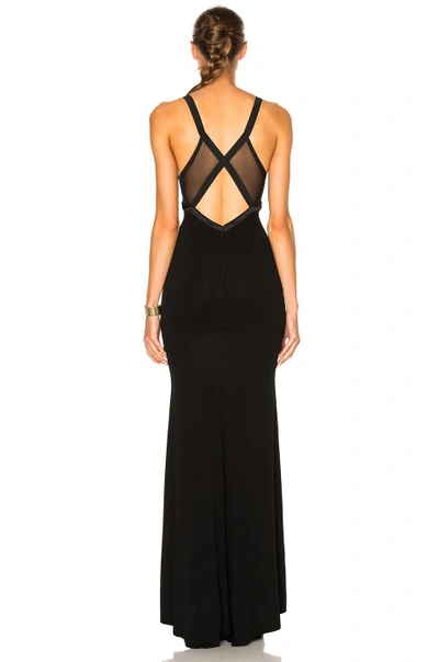 Shop Alexandre Vauthier Stretch Jersey Gown In Black