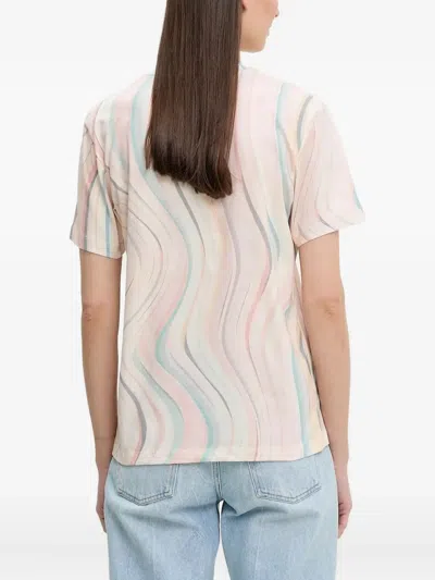 Ps By Paul Smith Wave-print T-shirt In Multi