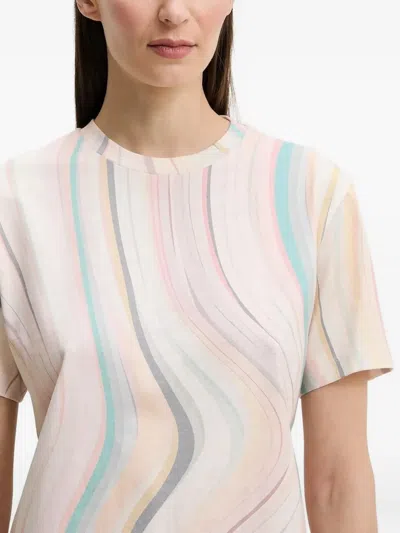 Ps By Paul Smith Wave-print T-shirt In Multi