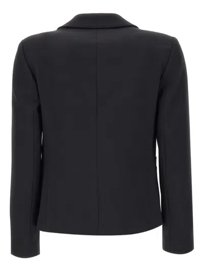 Kaos Notched-lapel Single-button Blazer In Black