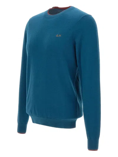 Sun 68 Crew-neck Sweater In Blue