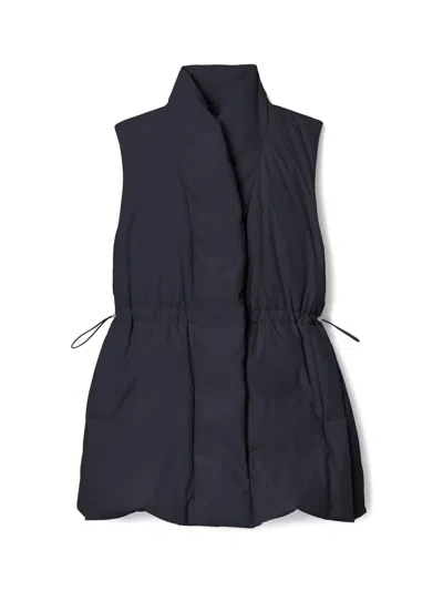Lafayette 148 New York Recycled Tech Down Puffer Vest In Blue