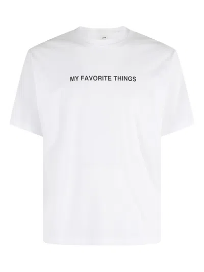 Aspesi T-shirt With "my Favorite Things" Print In White