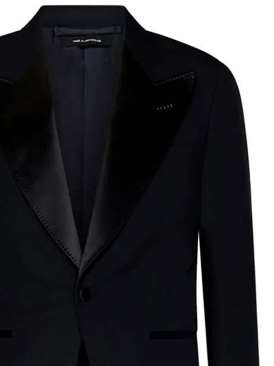 Tom Ford Stretch Wool Tuxedo In Black