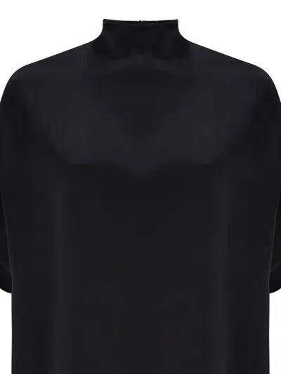 Lapointe High-neck Cape Top In Black